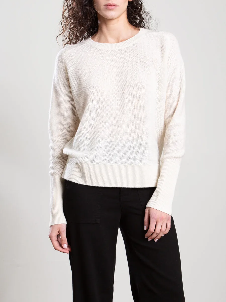 Adrian Crewneck in Cashmere - Ivory